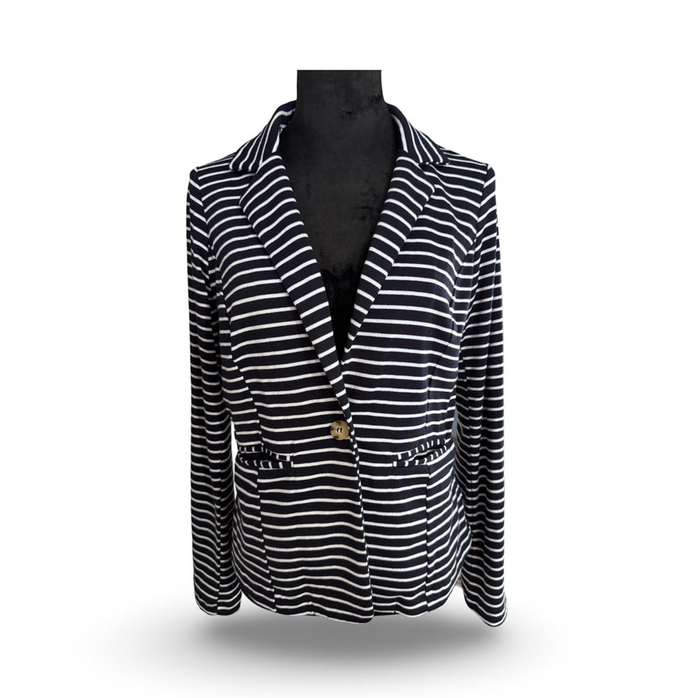 Women's Andree by UNIT Blazer, M, Blue & White